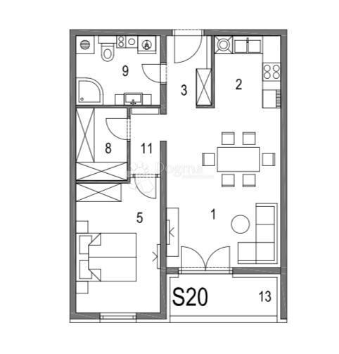 Allogio Klinča Sela, 57,25m2