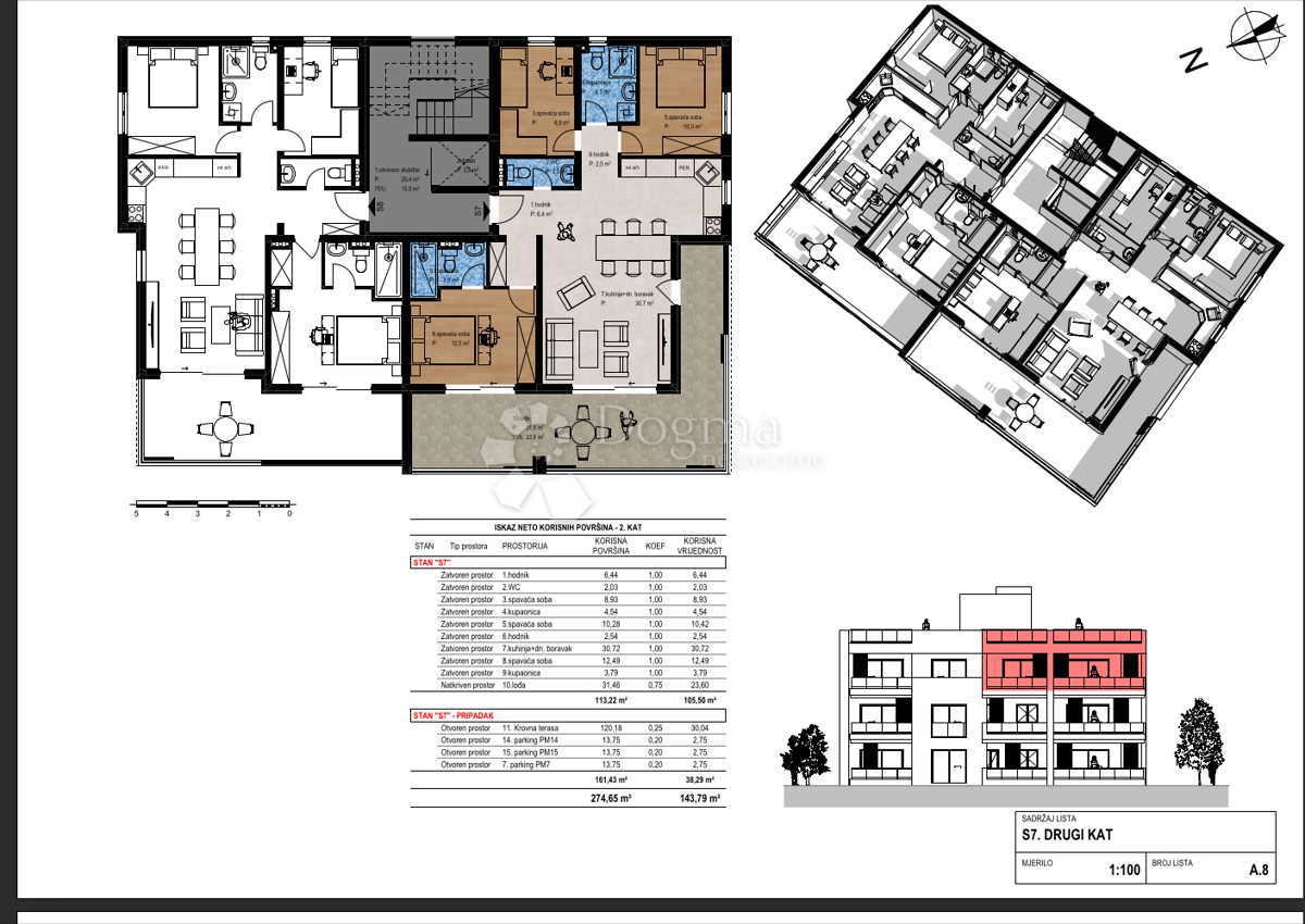 Allogio Crvene kuće, Zadar, 127,46m2
