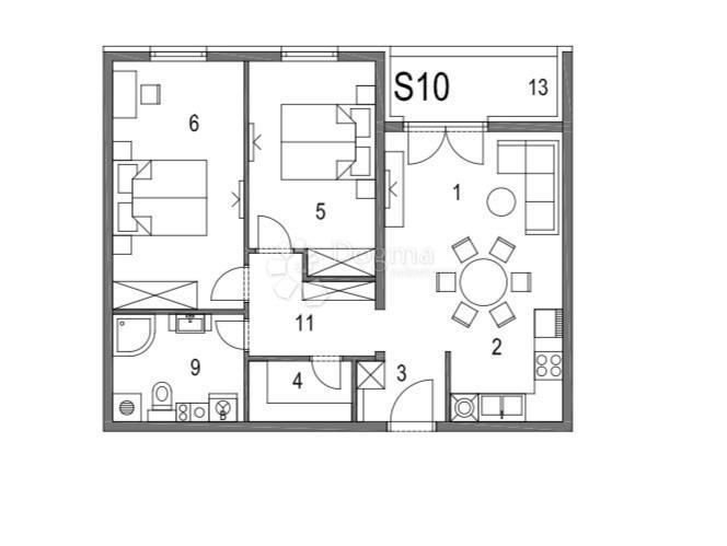 Allogio Klinča Sela, 68,33m2