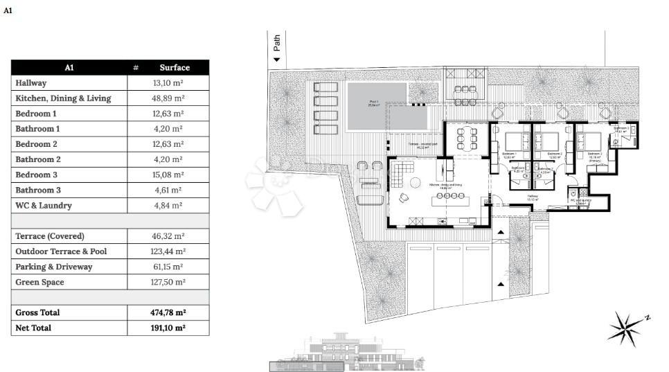 Appartamento Zaton, Nin, 191,10m2