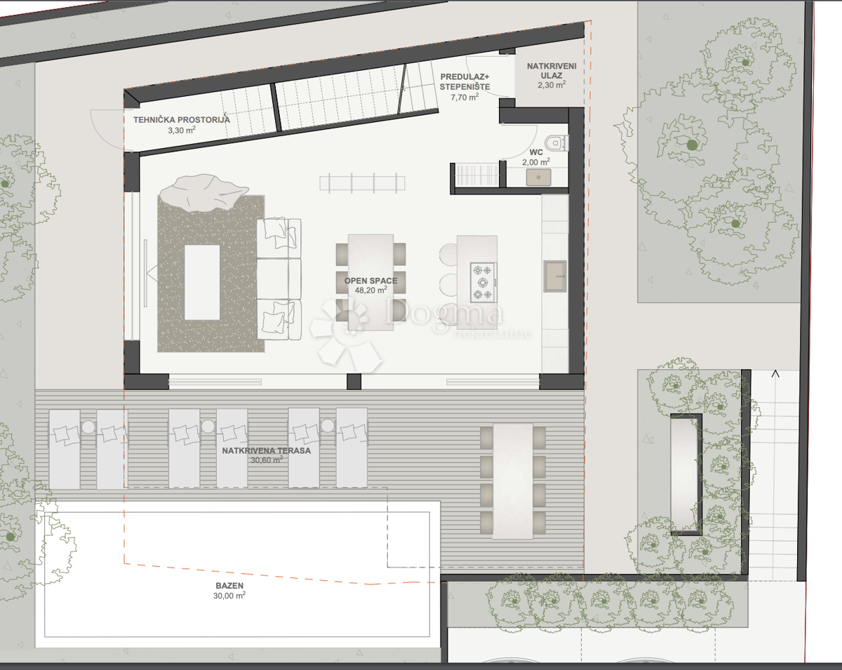 Terreno edificabile Plomin, Kršan, 843m2