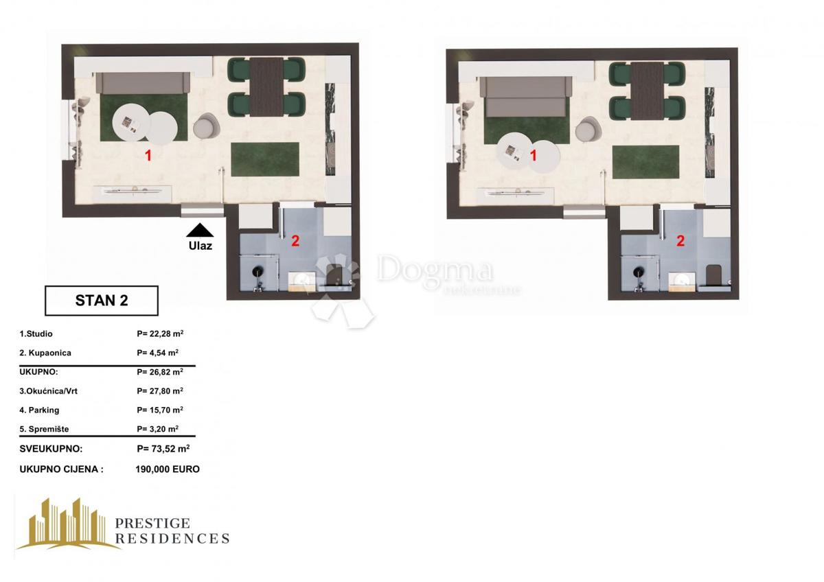 Allogio Brodarica, Šibenik - Okolica, 51,63m2