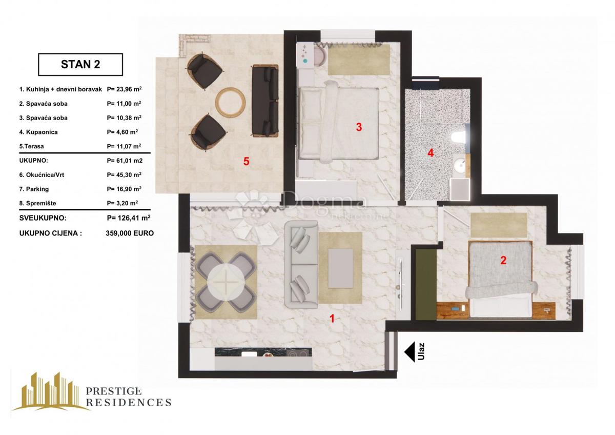 Allogio Brodarica, Šibenik - Okolica, 70,97m2