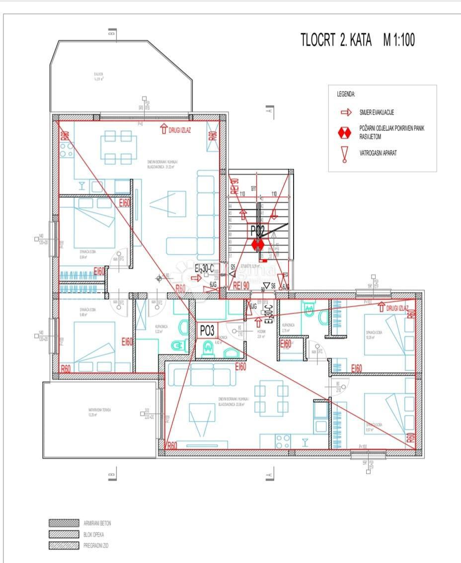 Allogio Okrug Gornji, Okrug, 59,64m2