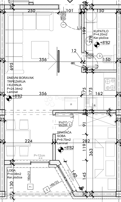 Allogio Drvenik, Gradac, 42,18m2