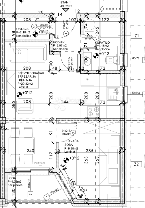 Allogio Drvenik, Gradac, 42,18m2