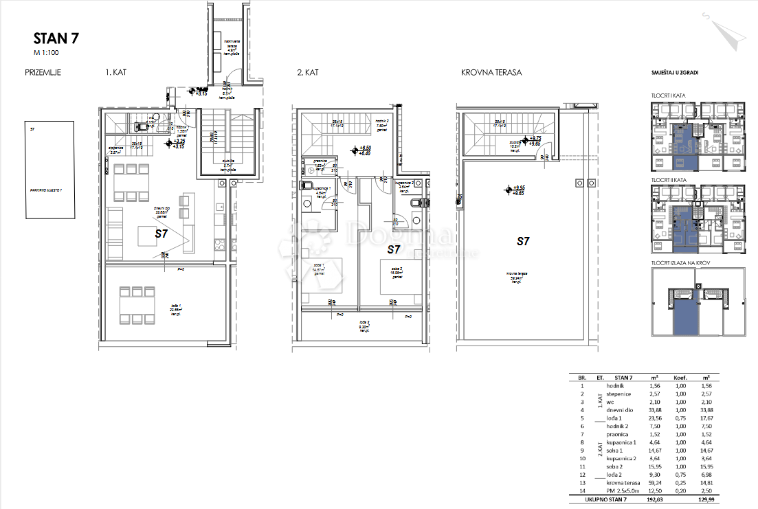 Appartamento S7 – appartamento duplex con terrazza sul tetto, Privlaka