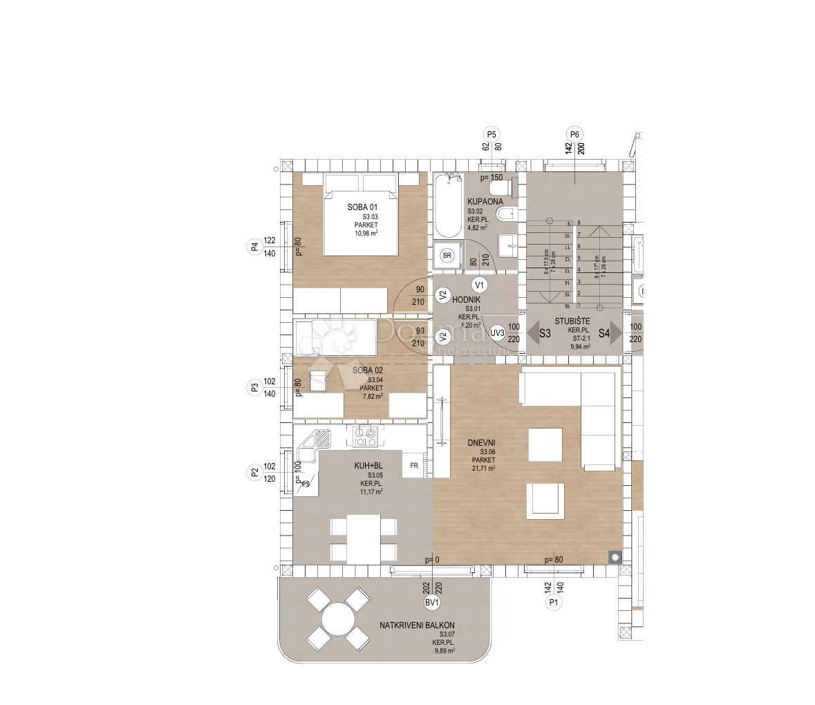 Allogio Kosi, Viškovo, 73,63m2