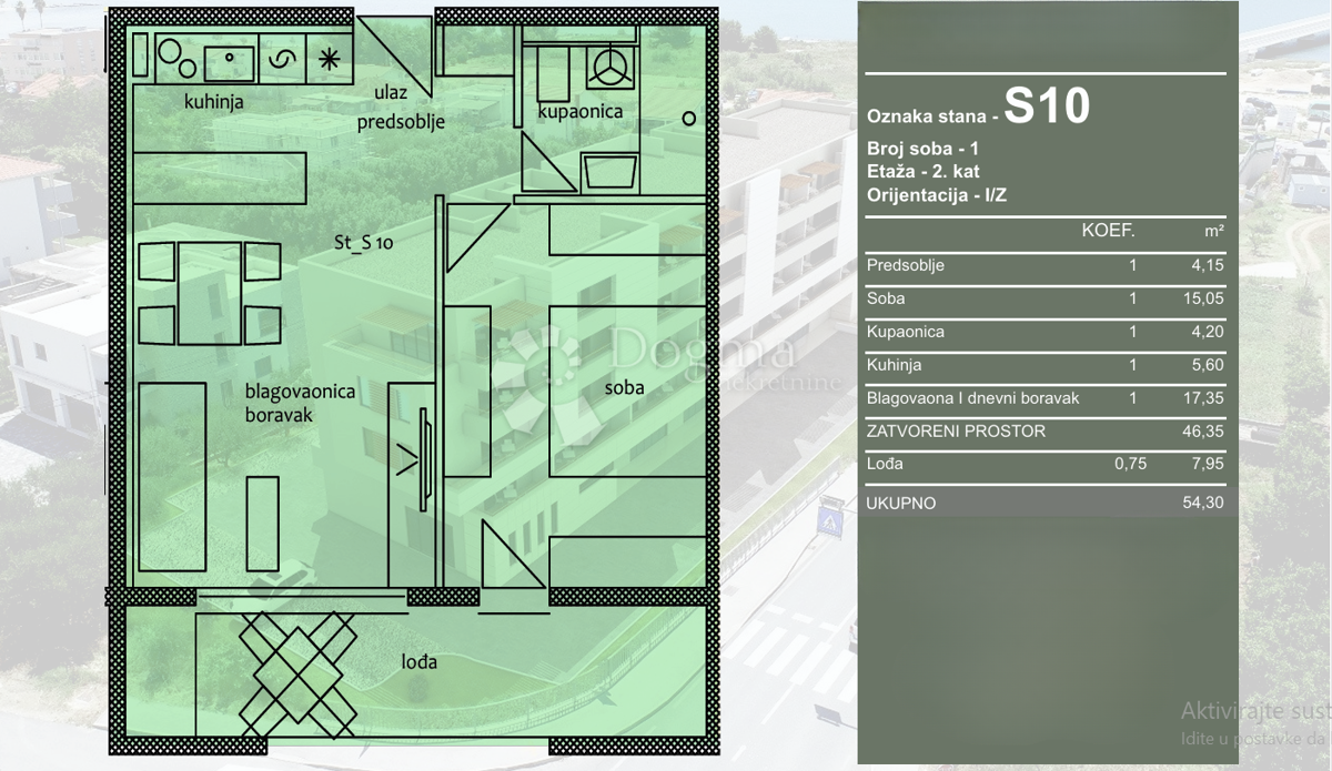 Allogio Travarica, Trogir, 54,30m2
