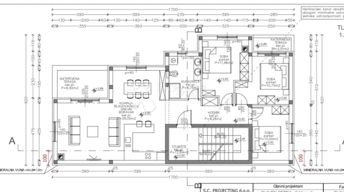 Nuovo edificio Valdebek 1° piano - 102 m2