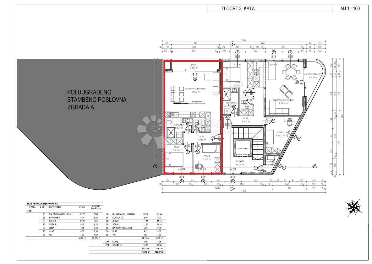 Allogio Tar, Tar-Vabriga, 64,57m2