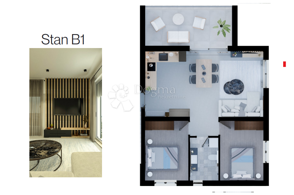 ROGOZNICA - APPARTAMENTO AL PIANO TERRA DI UN NUOVO EDIFICIO