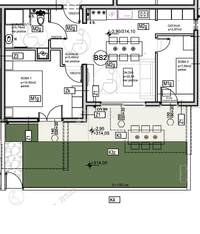 Allogio Dugopolje, 25m2