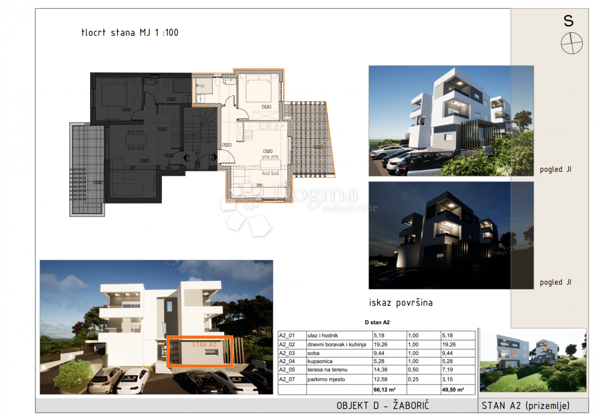 Allogio Žaborić, Šibenik - Okolica, 49,05m2
