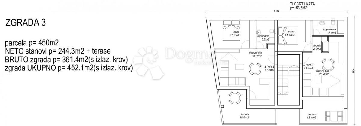 Allogio Petrčane, Zadar - Okolica, 54,10m2
