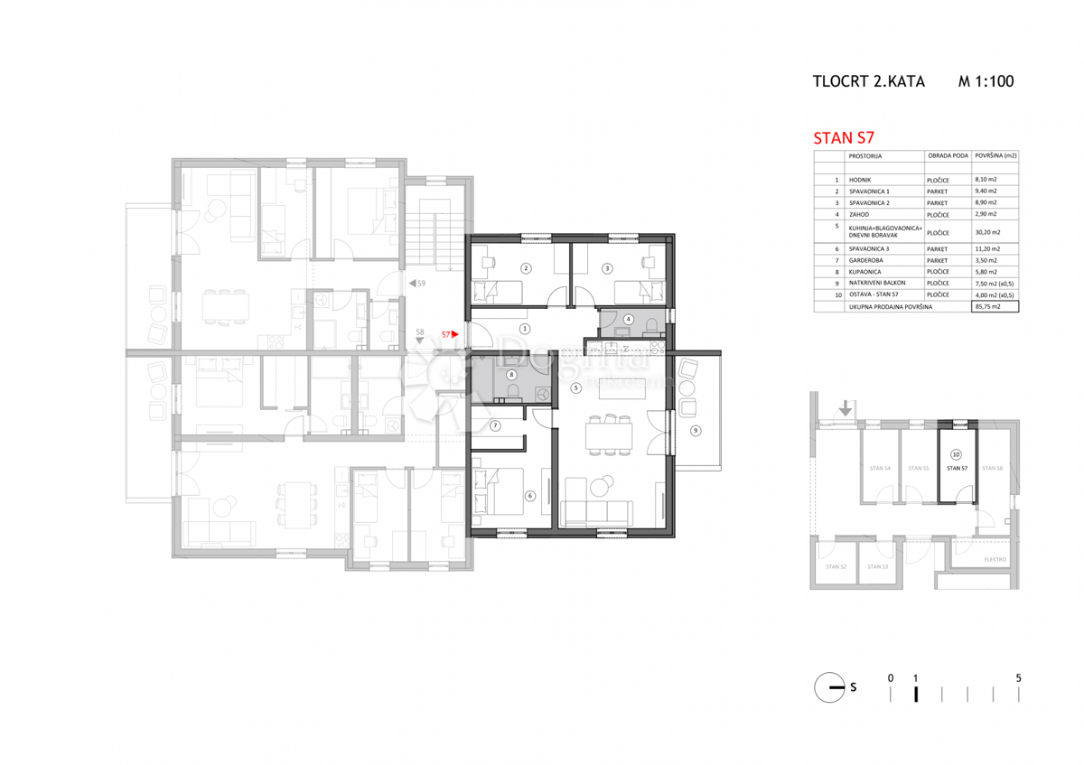 Allogio Centar, Solin, 85,75m2