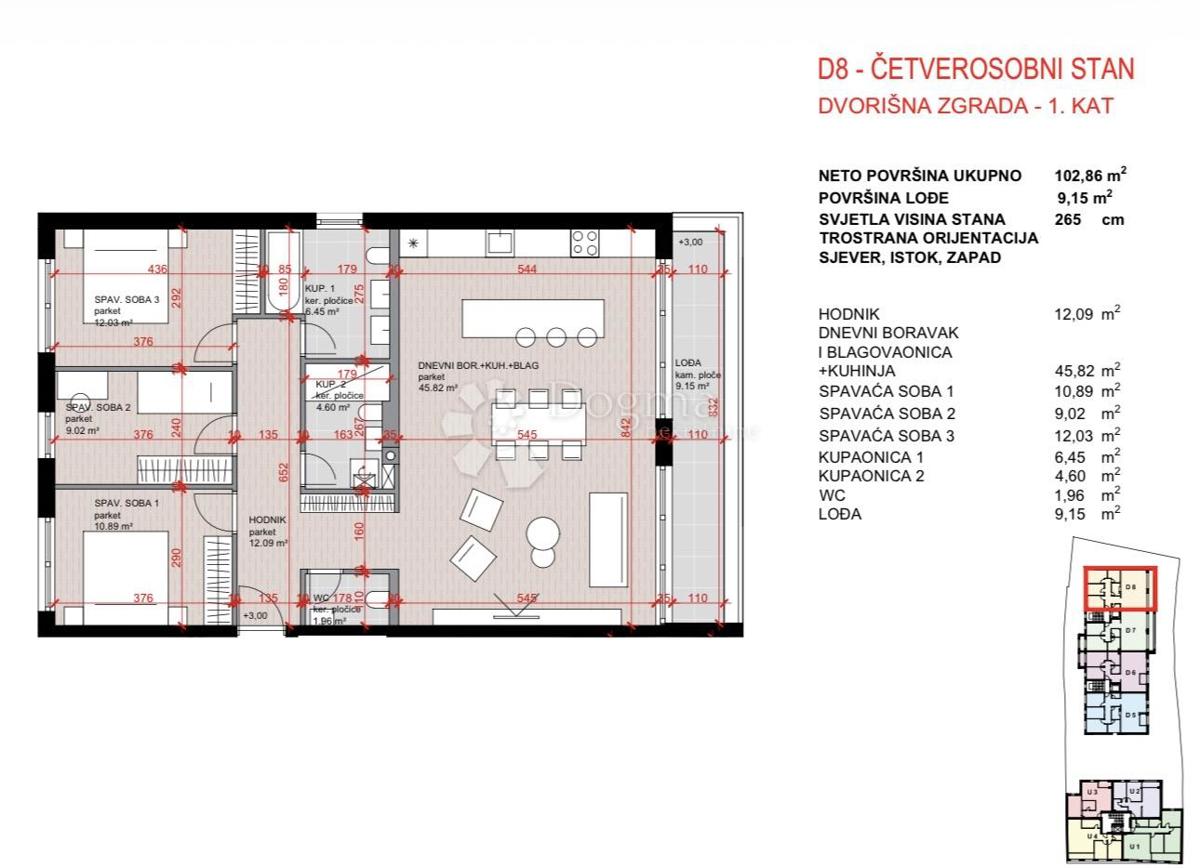 Allogio Laščina, Maksimir, 102,86m2