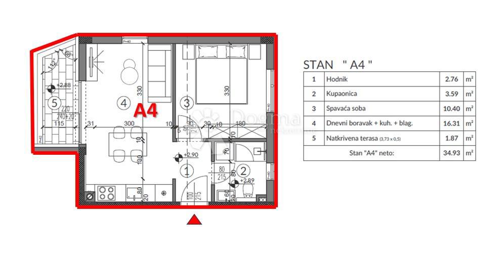 Allogio Veruda, Pula, 52,44m2