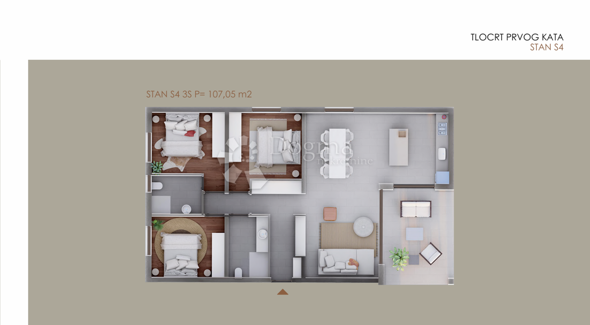 Allogio Privlaka, 107,05m2