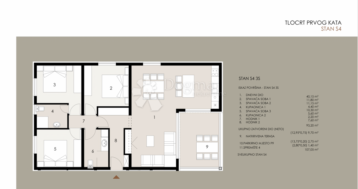 Allogio Privlaka, 107,05m2