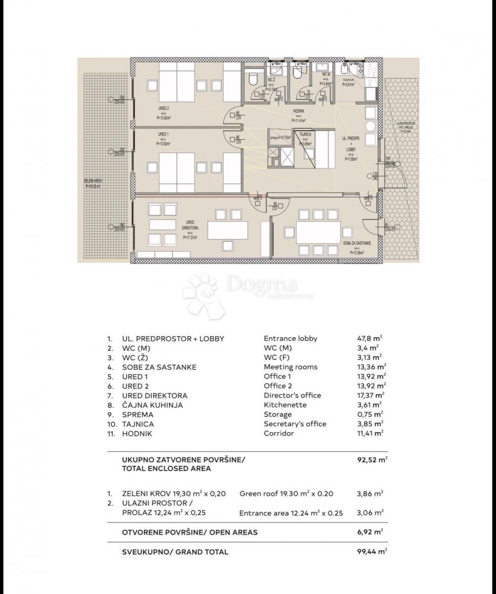 Locale commerciale Duilovo, Split, 99,44m2