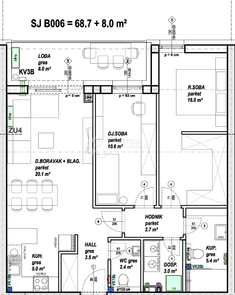 Allogio Globetka, Čakovec, 68,70m2