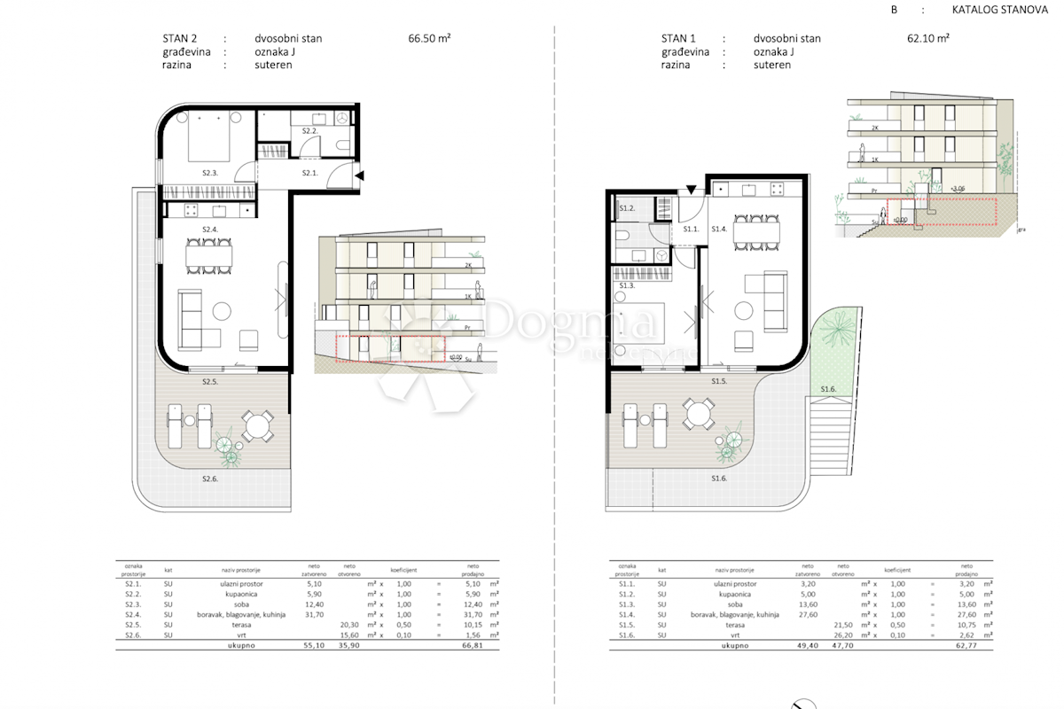 Appartamento Crikvenica, 62,77m2