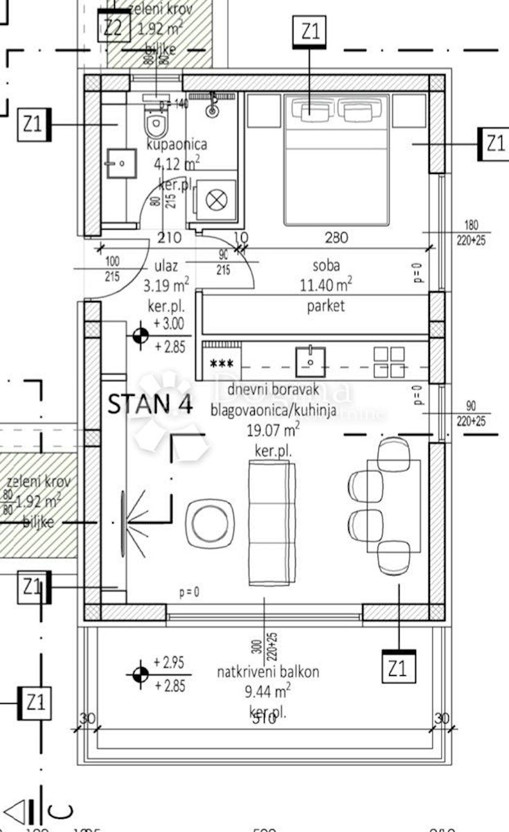 Allogio Zaton, Nin, 47,22m2