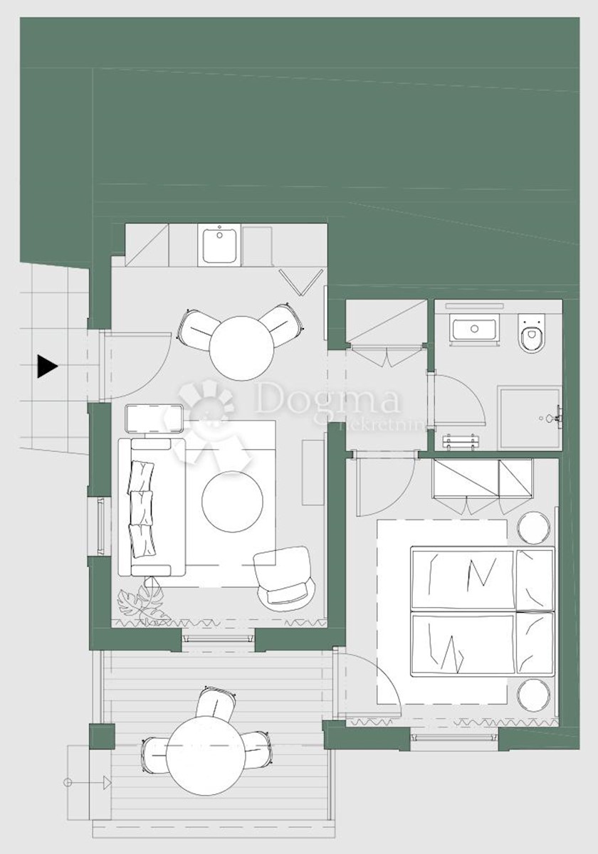 Appartamento Kukljica, 40,60m2