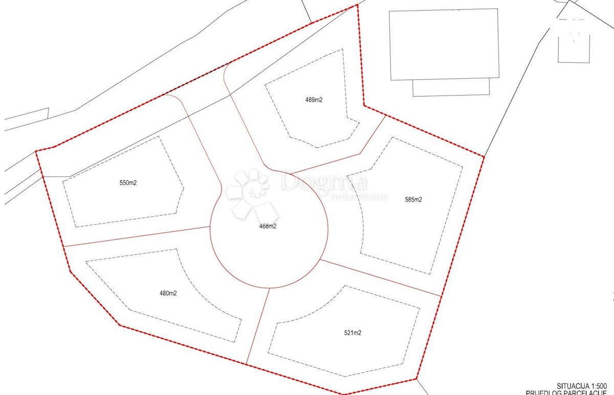 Terreno edificabile 4000m2 con edifici tracciati vicino a Risnjak e al Parco Nazionale di Platak