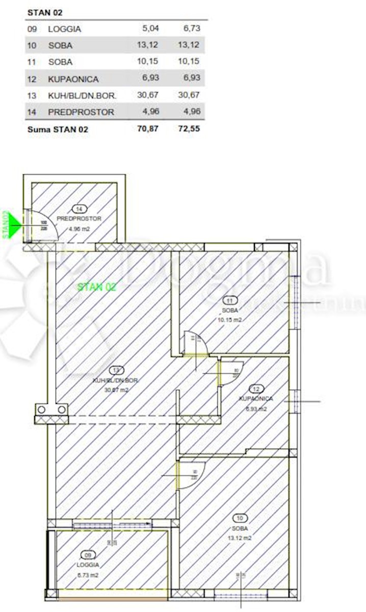 Allogio Rešetari, Kastav, 98,65m2