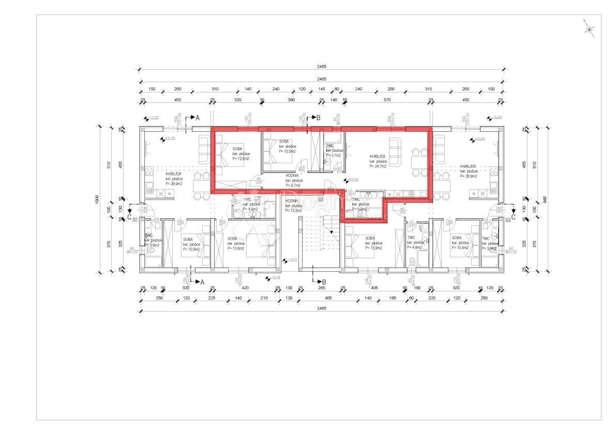 Allogio Sabunike, Privlaka, 157m2