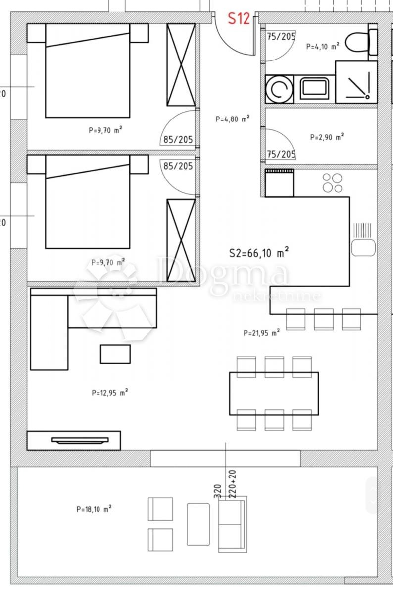 Allogio Čiovo, Trogir, 66,10m2