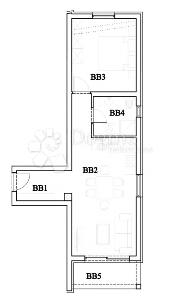 Allogio Štinjan, Pula, 49,28m2