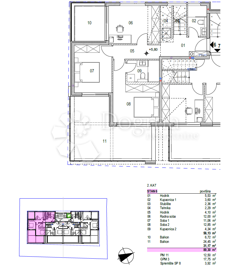 Allogio Povljana, 119,68m2
