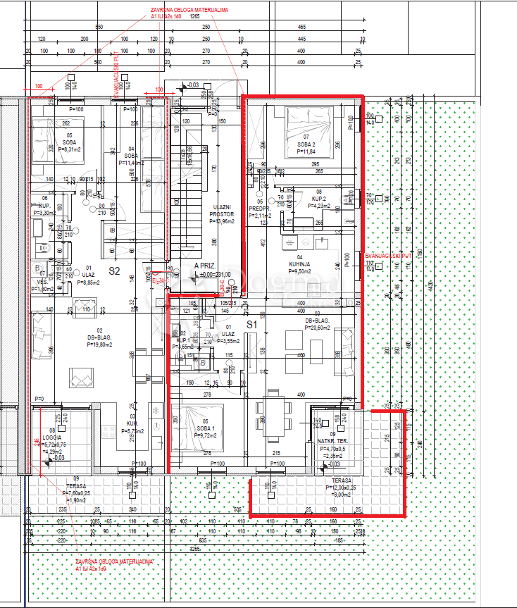 Allogio Barban, 65m2