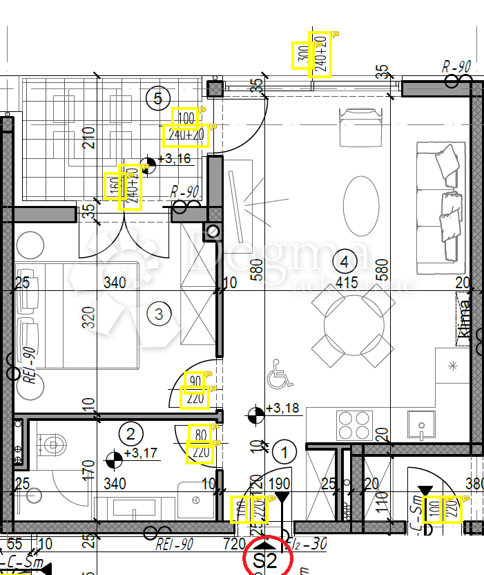 Allogio Monvidal, Pula, 49,05m2