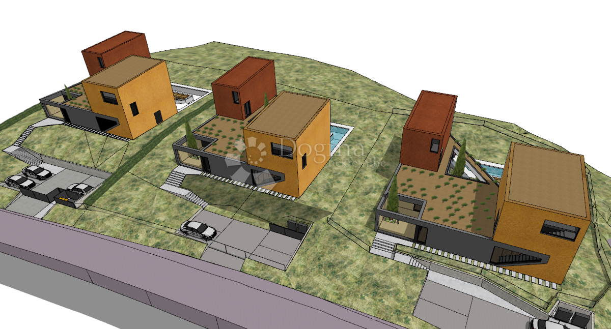 ZAMASCA, TERRENO CON VISTA DALL'ALTO E 3 LAVORI EDILIZI