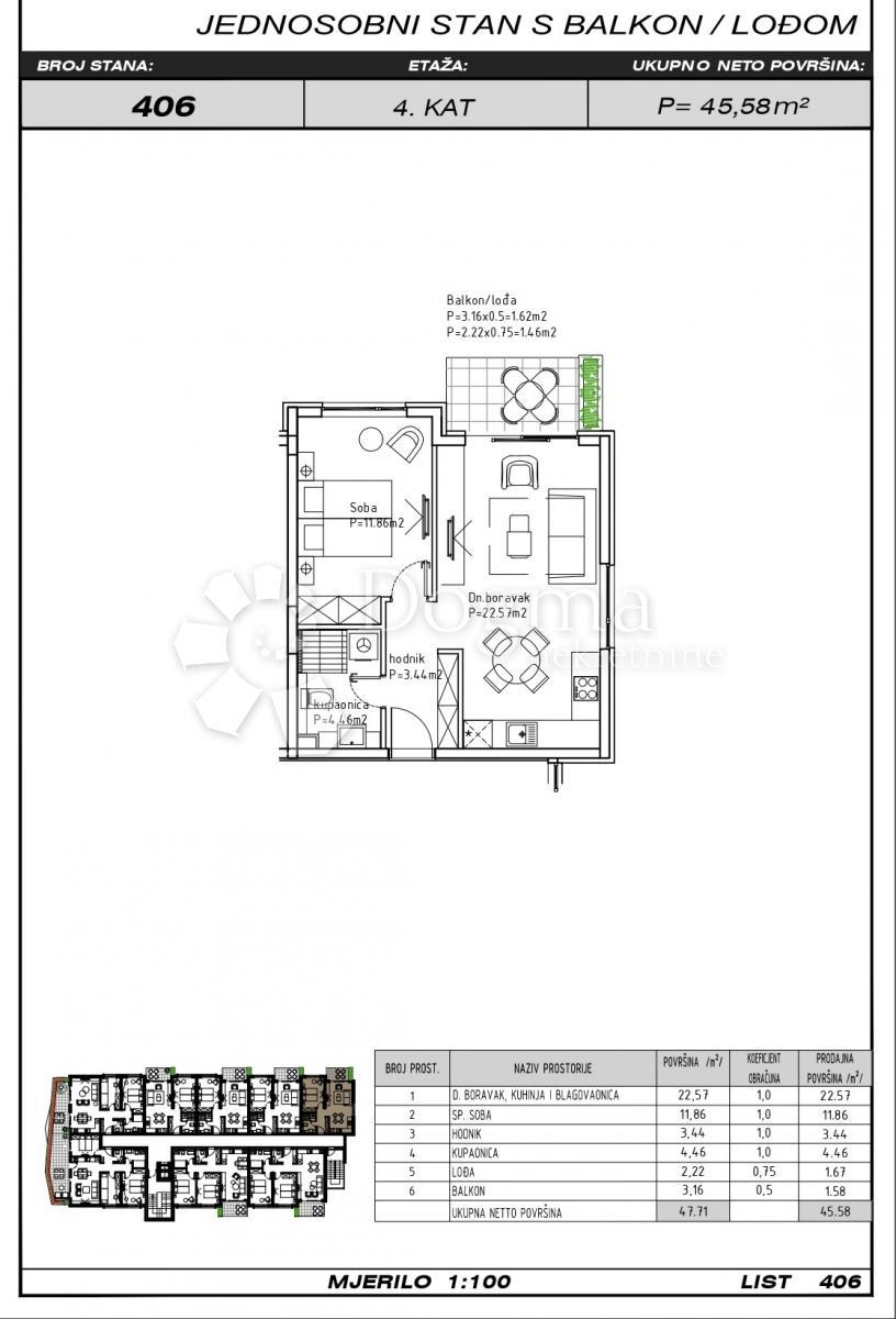 Allogio Makarska, 47,94m2