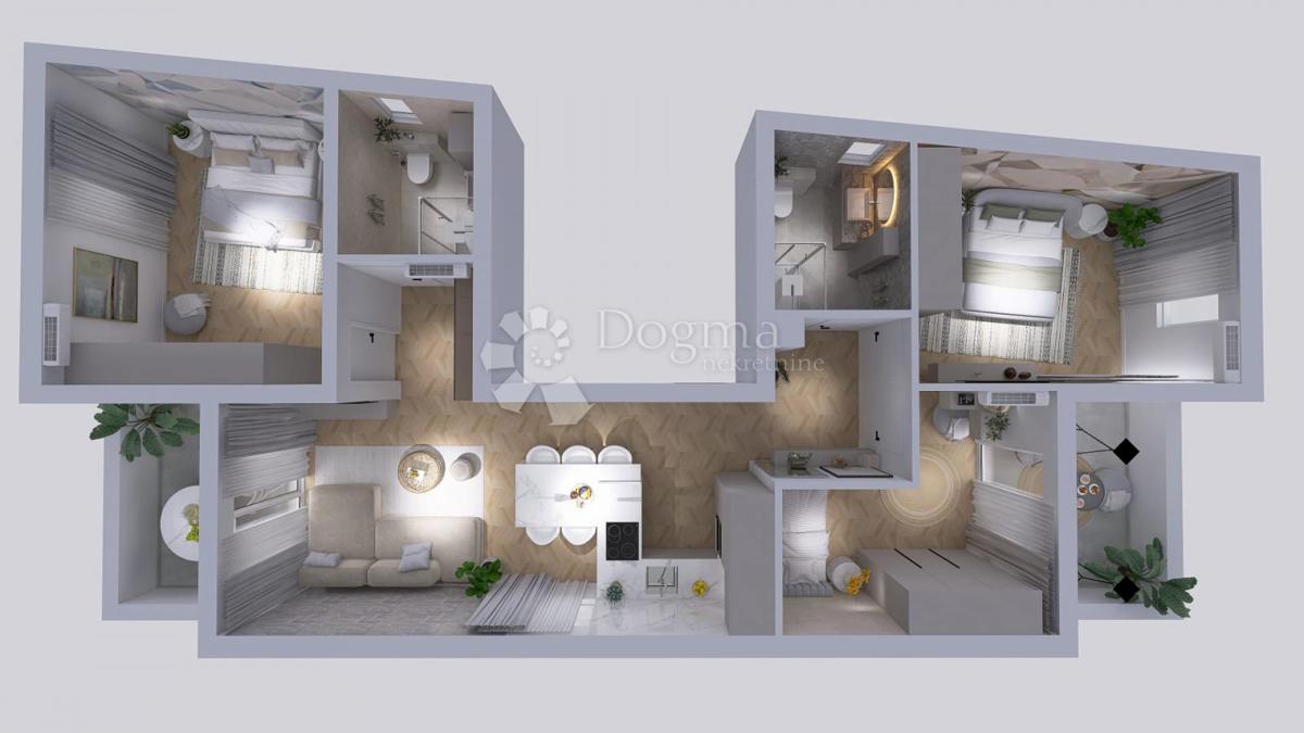 Appartamento Mandre, Kolan, 102m2