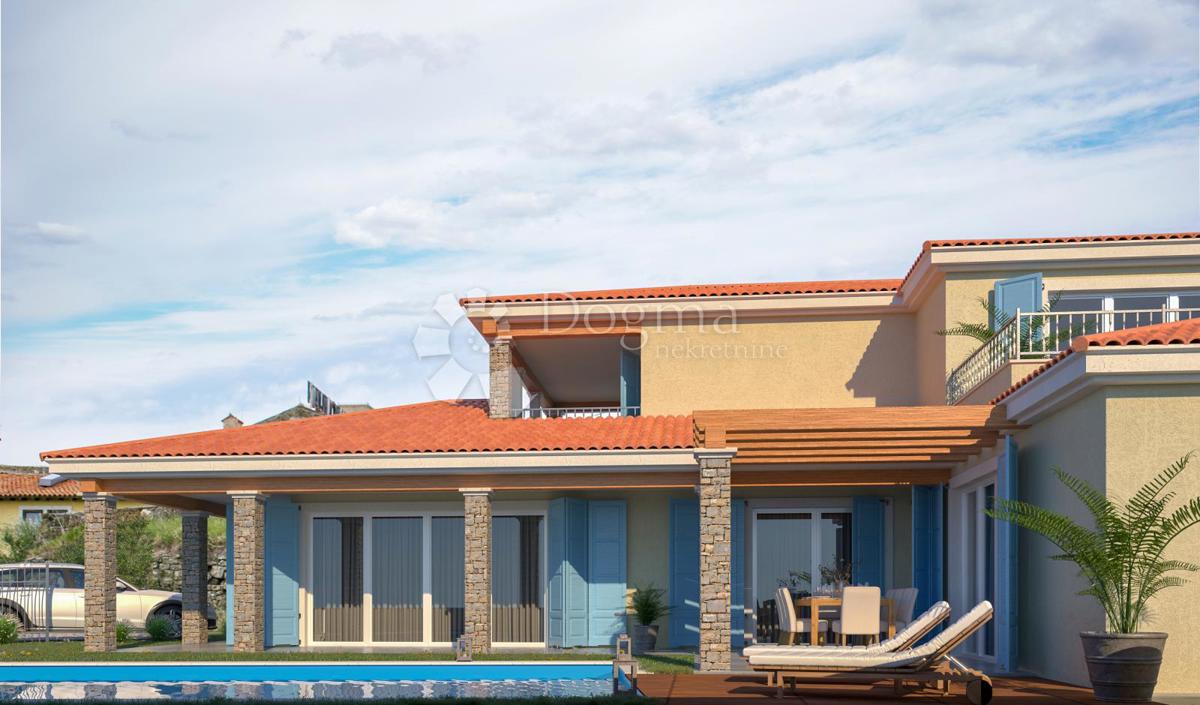 Villa istriana con vista aperta sulla campagna e sul mare