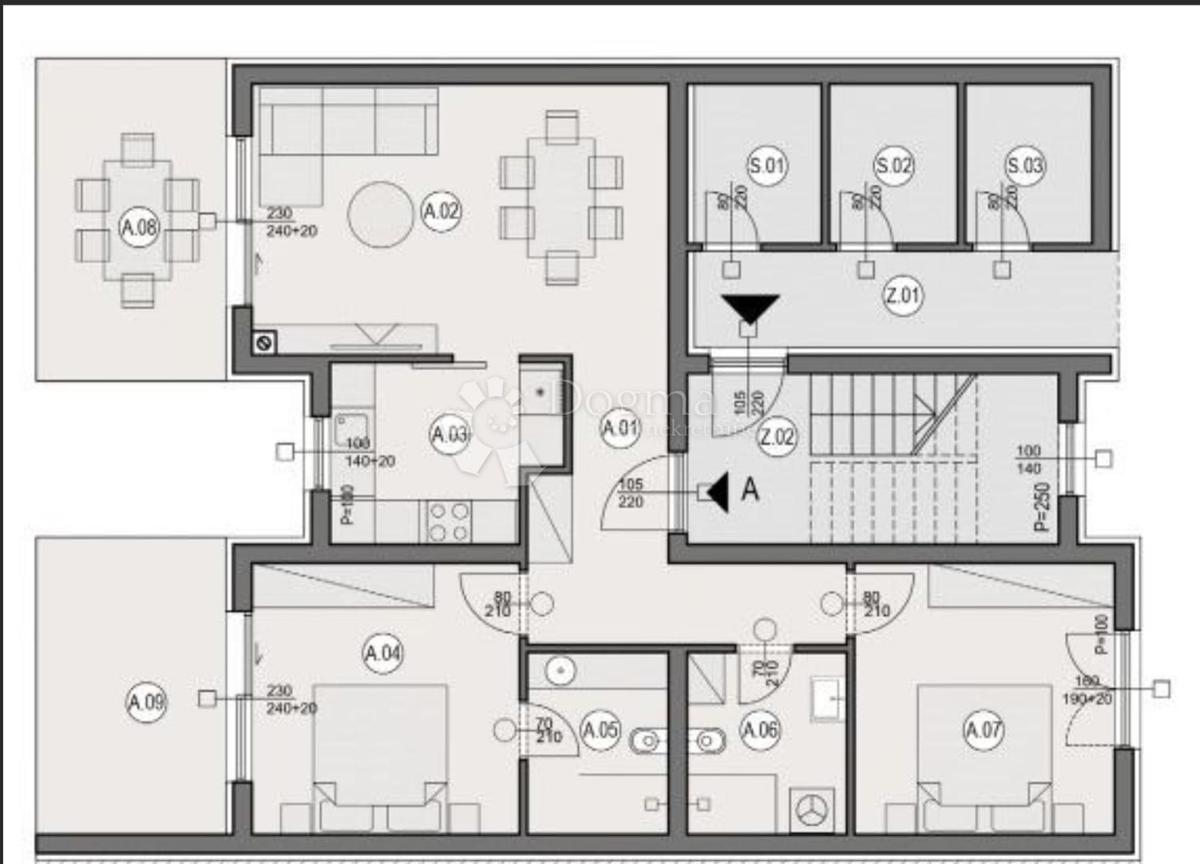 Allogio Valdebek, Pula, 93,66m2