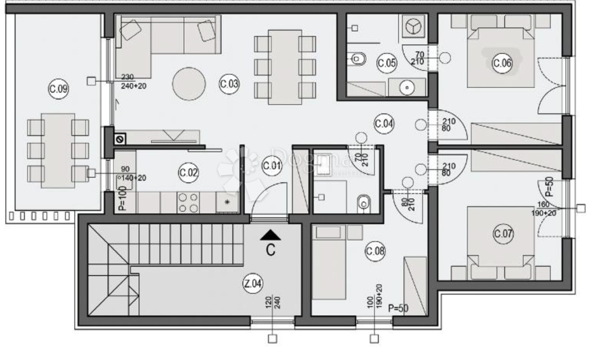 Allogio Valdebek, Pula, 93,66m2