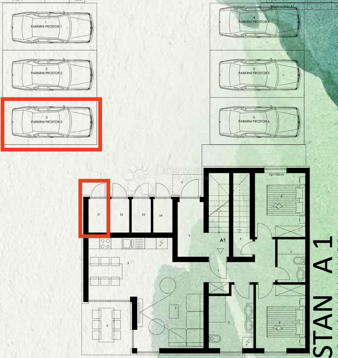 Allogio Valmade, Pula, 68,25m2