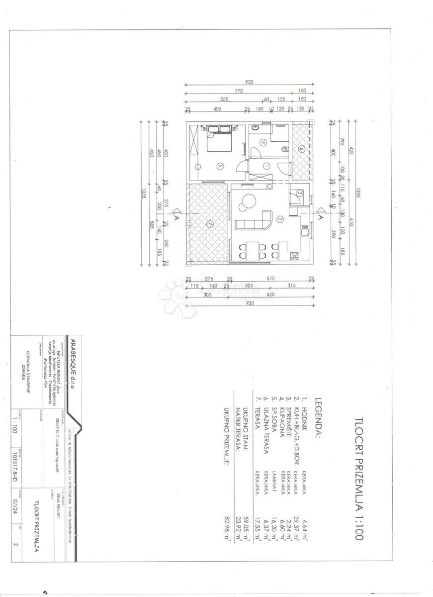 Terreno edificabile Kanfanar, 1.461m2
