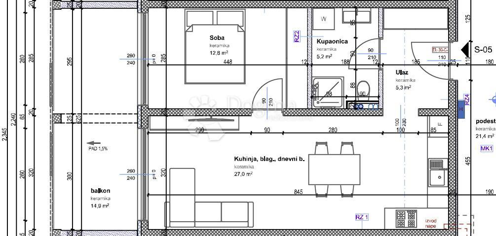 Allogio Tar, Tar-Vabriga, 92,40m2