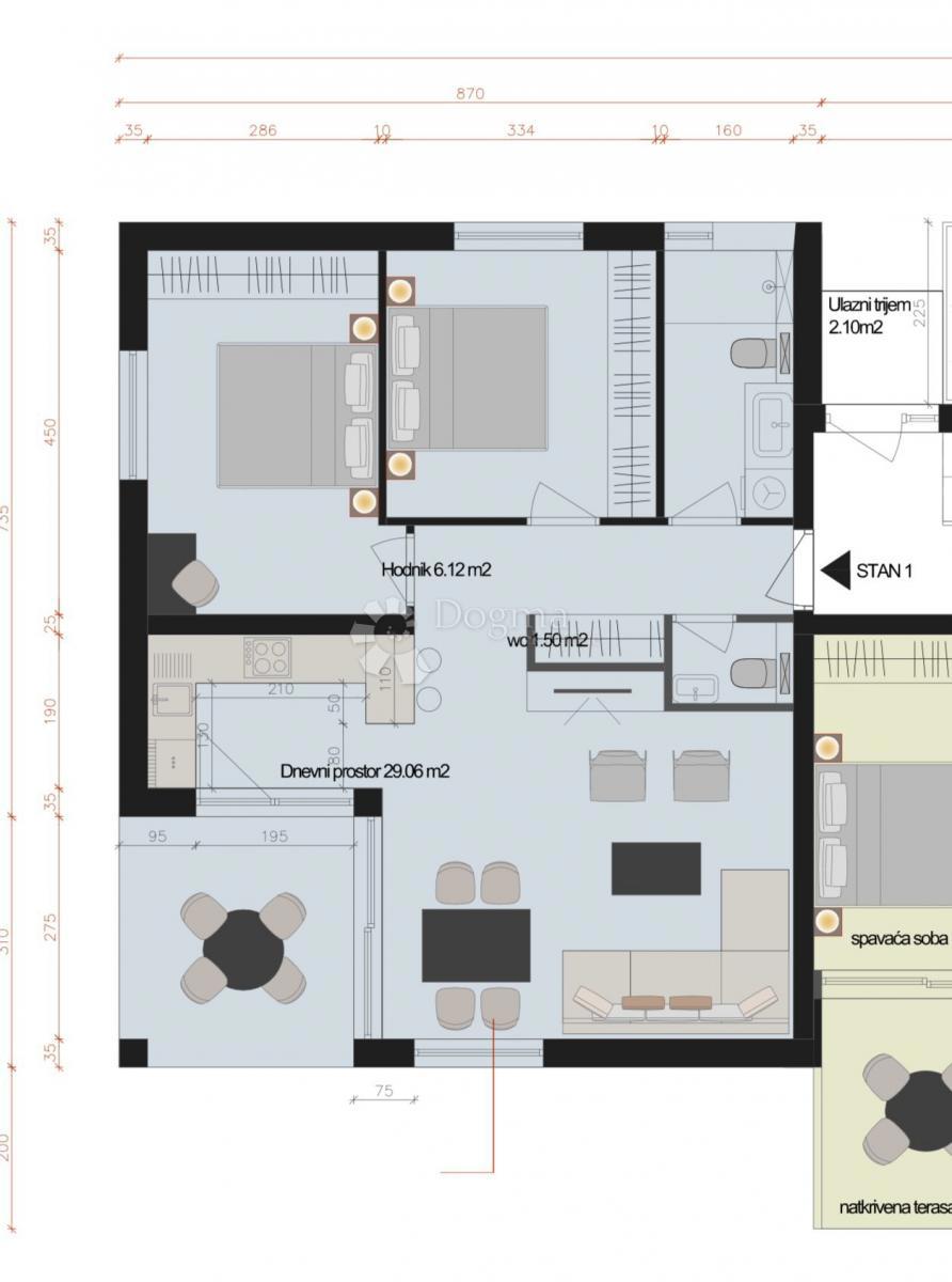 Allogio Nova Vas, Poreč, 75,12m2