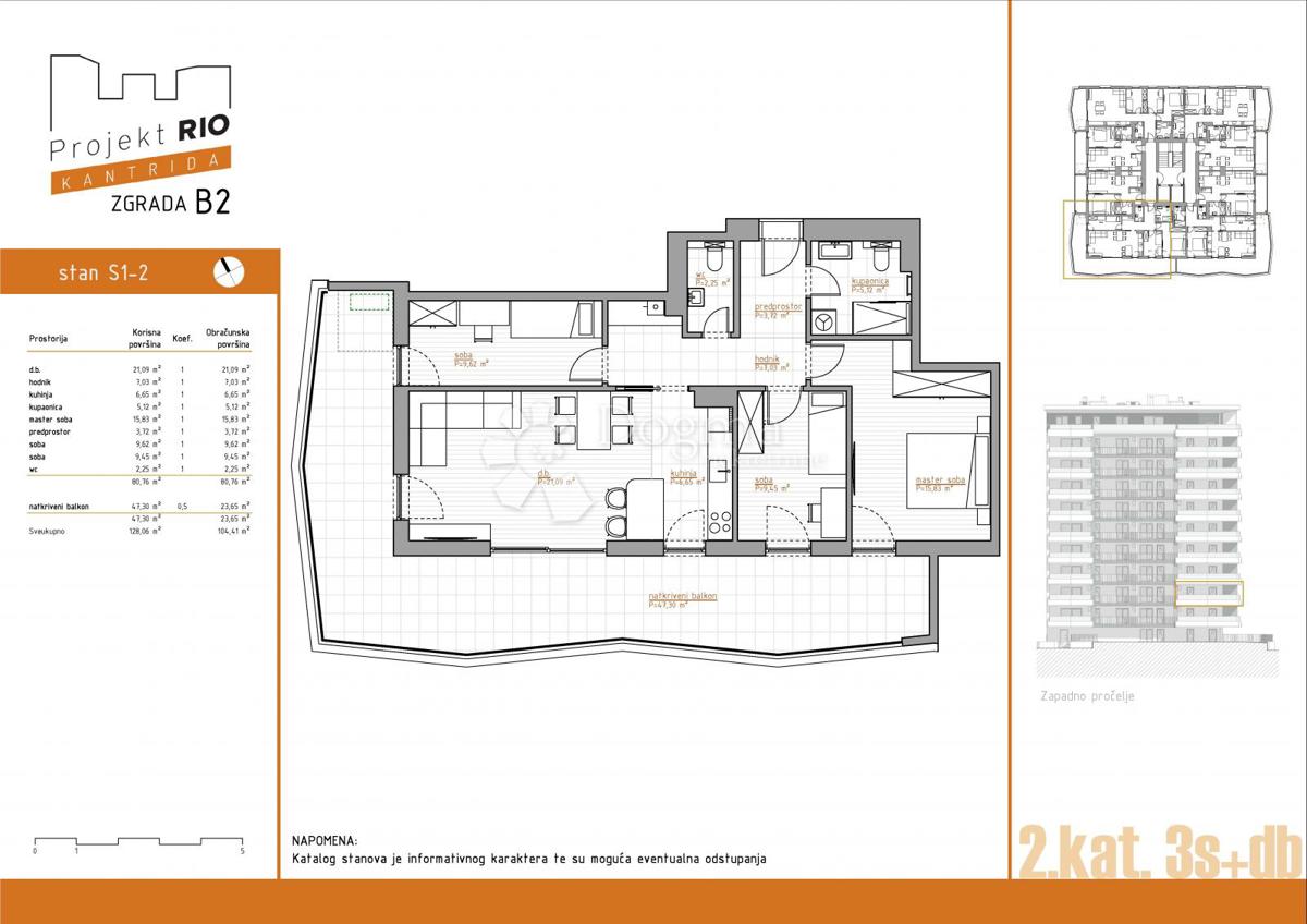 Allogio Kantrida, Rijeka, 124,61m2