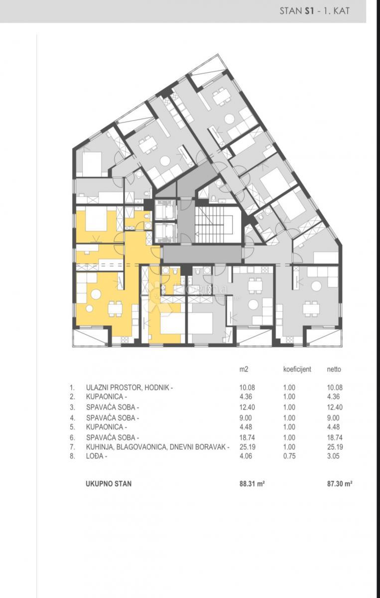 Allogio Sinj, 87,30m2