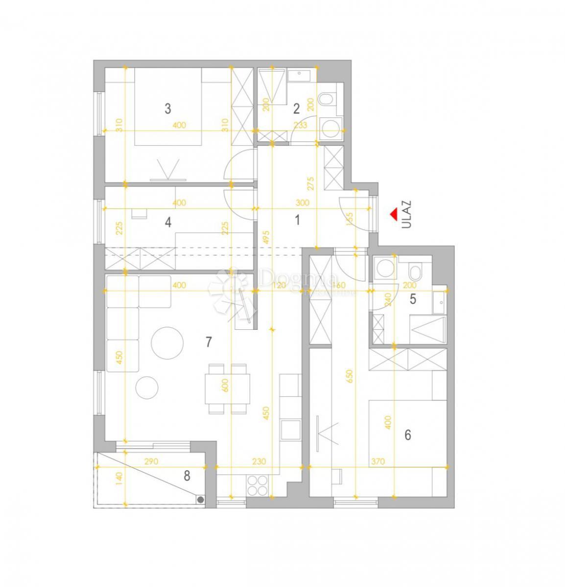 Allogio Sinj, 87,30m2